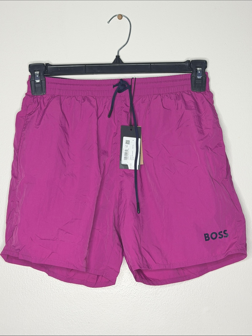 BOSS Men’s Magenta Drawstring Hybrid Shorts